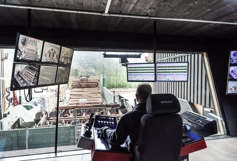 Modernes Sägekwerk Schößwendter Holz im Salzburger Land